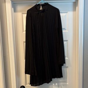 SHEIN Black Pleated Dress